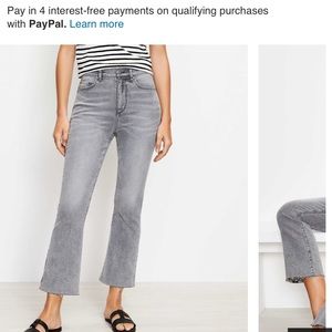 LOFT FRESH CUT HIGH RISE CROP JEAN GREY SZ 14